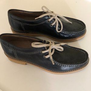 Navy Blue leather shoes